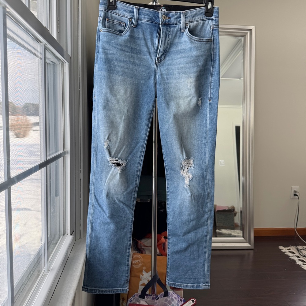 Lularoe • Straight-Leg Distressed Jeans
